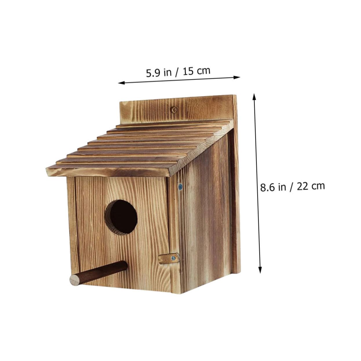 Hohopeti Nido Colgante para Pájaros de Madera Marrón para Jardín | Casa Pequeña Simple y Elegante, Apta para Jaula Larks y Aves, Cómoda, Resistente y Transpirable