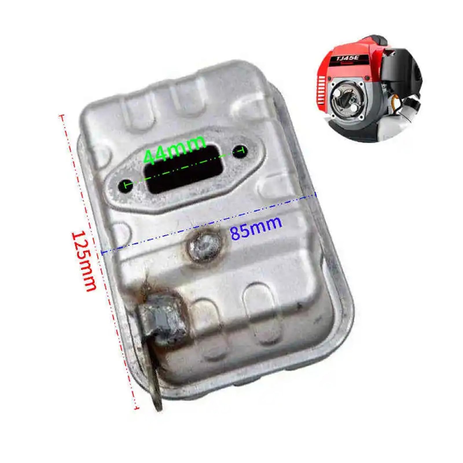 Adatto for KAWASAKI TJ45E KBL45 KBH45 KBL53 KBH53 HA053 45,4CC 53,2CC SCARICO DECESPUGLIATORE SILENZIATORE TJ53E MARMITTA 490690744 490692454(TJ45E KBL45 KBH45)