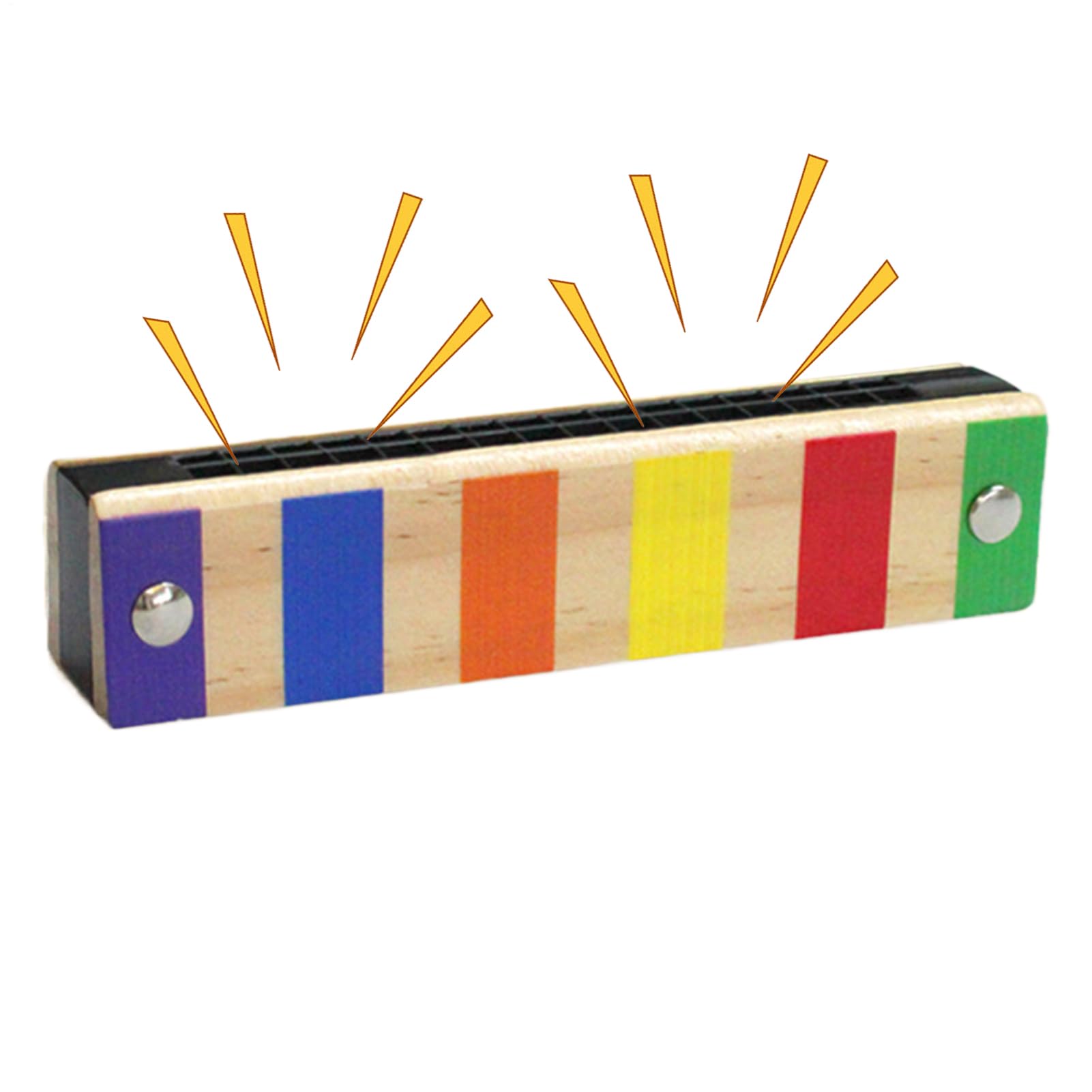 Armónica para Principiantes Instrumento – Sleek Musical De Madera con, Durable, 16 Agujeros Y Doble, , Favor | Multipurpose Outdoor Indoor Utility Premium Lightweight