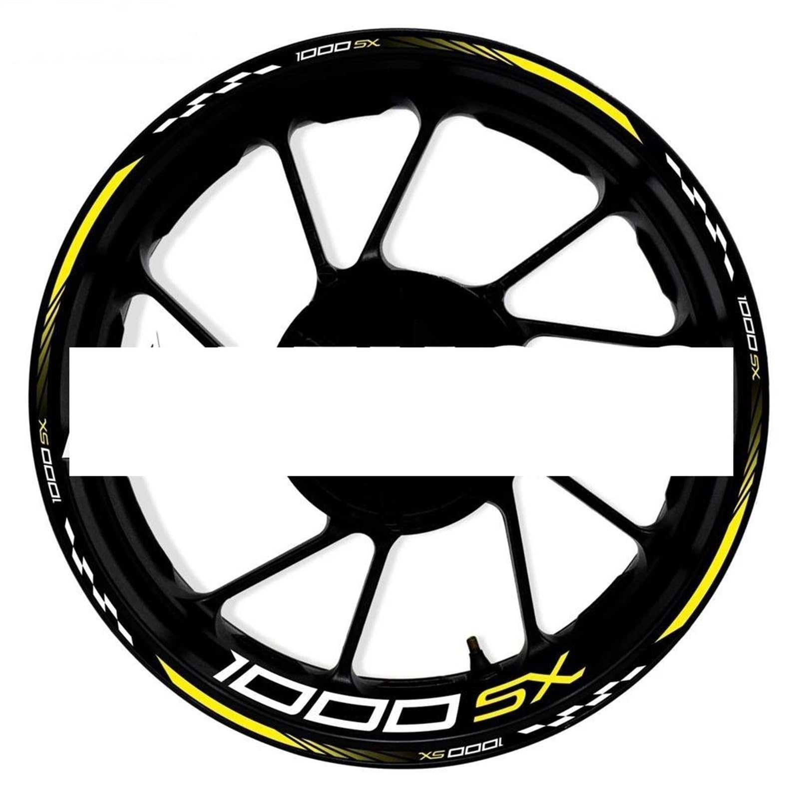 Motorcycle Wheel Stickers Sports Edge Stripe Reflective Film for Kawasaki Z1000SX Z-1000SX Decorative(Color4)