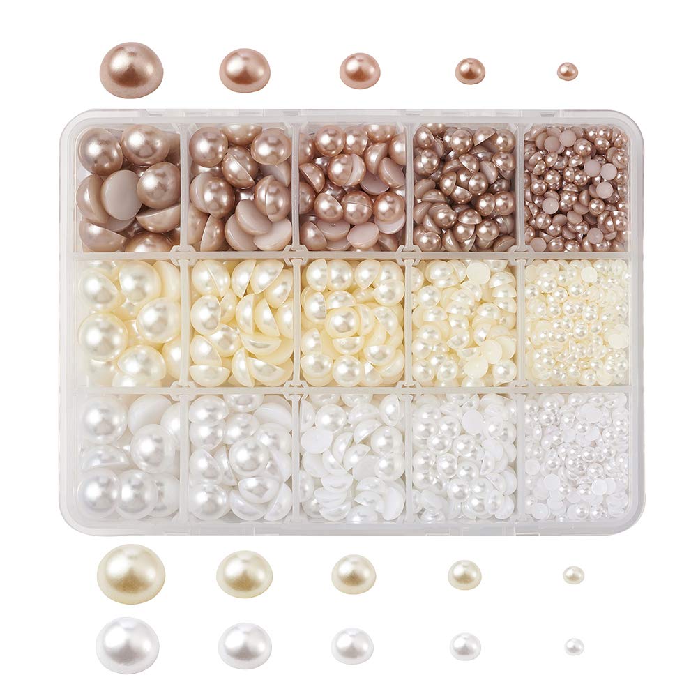Amazon.co.jp: Beadthoven 1セット 3色 5種のサイズ パールカボション 