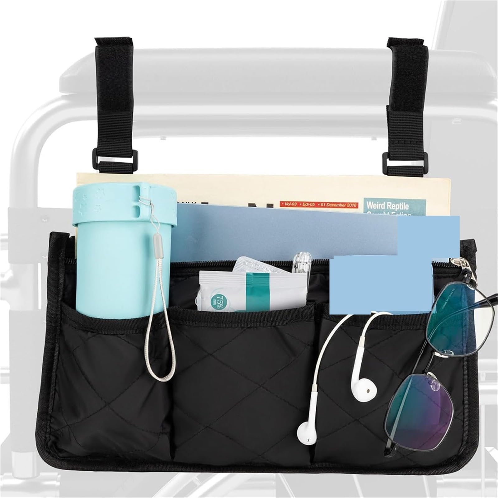 bolsa silla de ruedas Bolsa for silla de ruedas, 2 uds., en el lado la playa con | Con bolsa reflectante for reposabrazos, ruedas for caminar, accesorio for equipo móvil