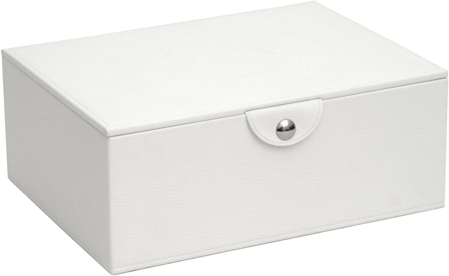 WOLF 317101 Stackables Series Large Jewelry Box, White
