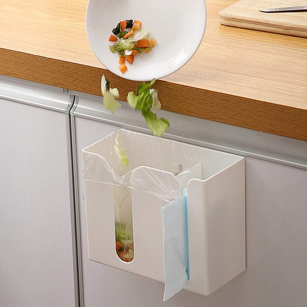Wall Mounted Napkin Paper Towel Trash Bag Dispenser Storage Box Tissue Organizer