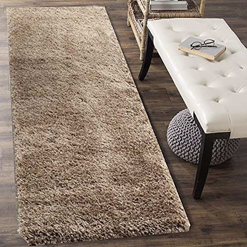 Image of Naze Modern Polyester Anti Slip Shaggy Fluffy Rectangular Rug and Carpet for Living Room, Bedroom 2X5 Feet Mouse