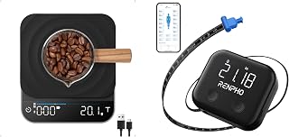 RENPHO Smart Body Measuring Tape, and Coffee Scale, Espresso Scale with Timer, 0.1g High Precision Rechargeable Pour Over Coffee Scale
