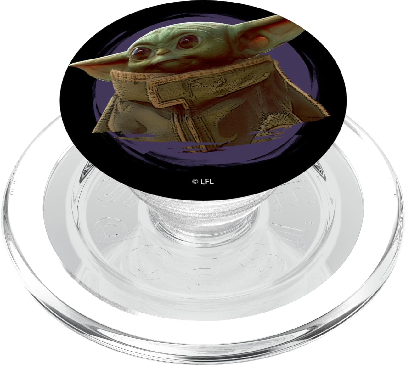 Star Wars The Mandalorian The Child Purple Smoke PopSockets MagSafe PopGrip for iPhone