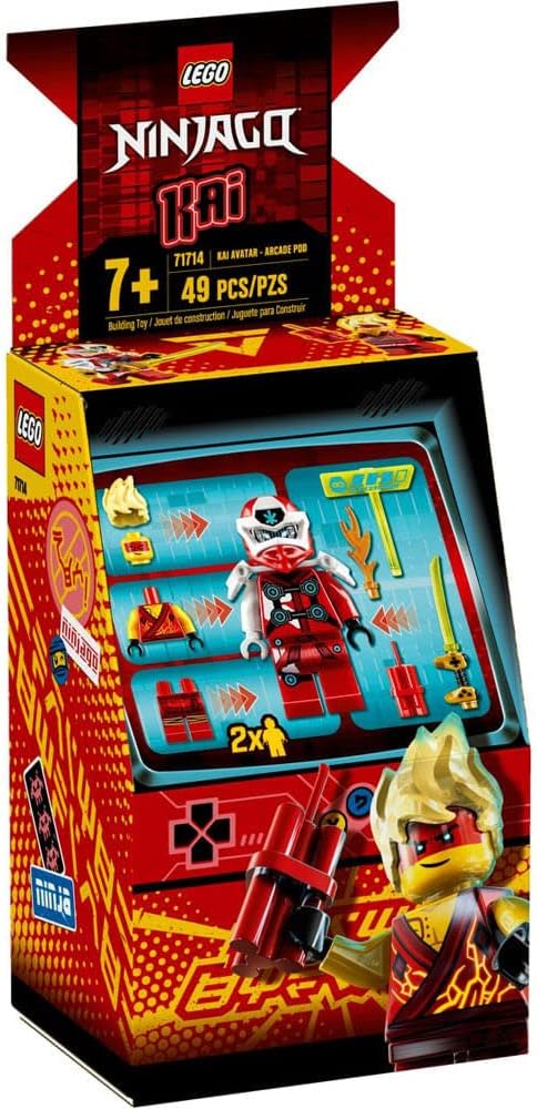NINJAGO Kai Avatar - Arcade Pod 71714 Mini Arcade Machine Building Kit, New 2020 (49 Pieces)