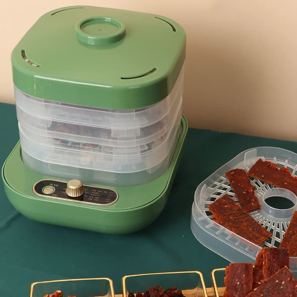 Disidratatore per alimenti a 5 vassoi, vassoi trasparenti da 9,45 pollici, controllo della temperatura regolabile, crea facilmente snack secchi per la famiglia, prepara frutta, carne essiccata,