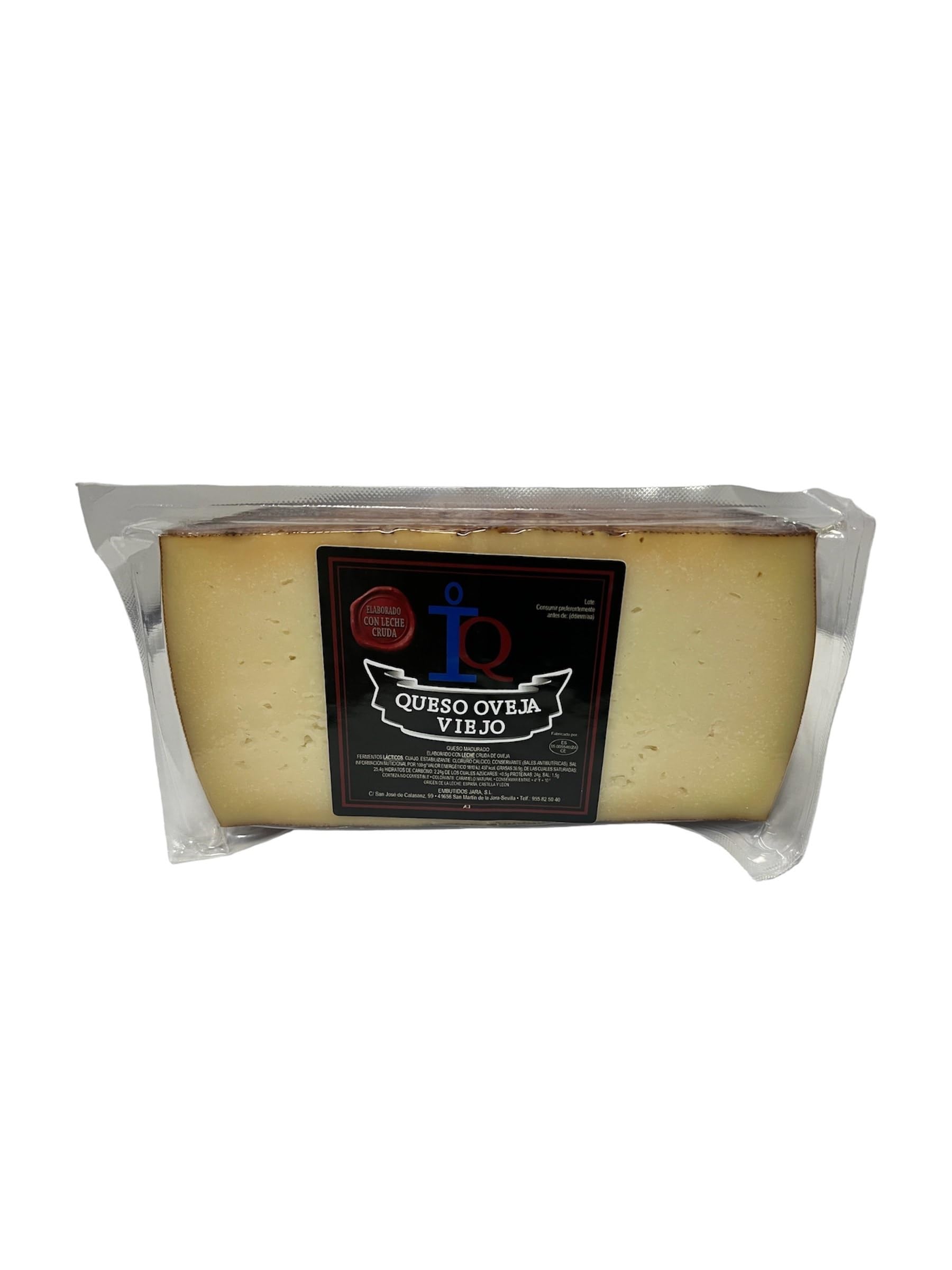 Queso Curado de Oveja Viejo Artesano: La Maestría de la Maduración Emerge en Cada Rebanada, una Celebración de Tradición y Sabor en Cada Exquisito Trozo. (1/2 QUESO 1.5KG APROX) — view 2