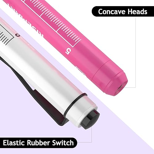 Miniatura 4 de RISEMART Paquete de 3 luces para bolígrafos para enfermeras, luz médica reutilizable con medidor de pupila y regla, luz blanca LED para enfermeras,
