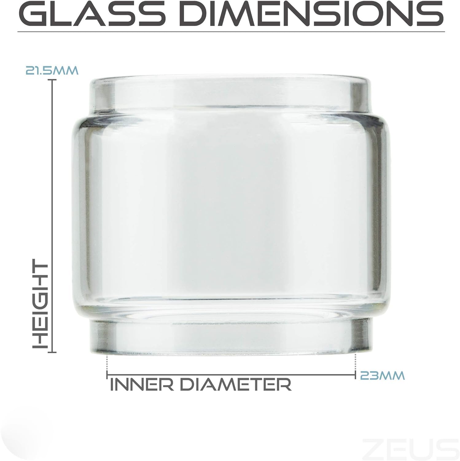 geekvape zeus tank 5ml replacement glass Geekvape Bubble Glass Tube for Zeus Dual RTA (5,5ml) / Zeus X RTA (4,5ml) /  Zeus Sub-ohm tank (5ml) / Zeus X II (4,5ml)