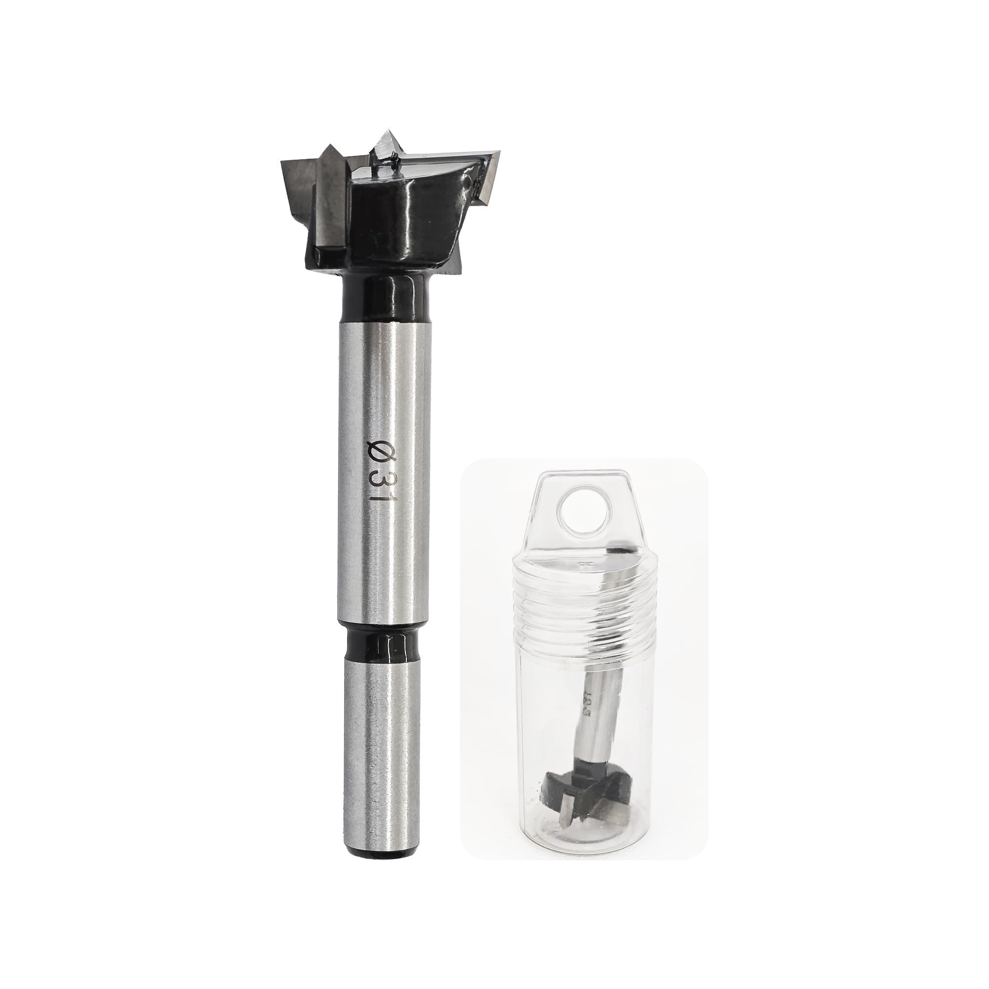 PDETVEO Forstner Drill Bit 31mm (1.22") Tungsten Carbide Woods Drilling Tool, Precision Hinge Hole Cutter for Woodworking, Hard Wood Soft Wood Plywood
