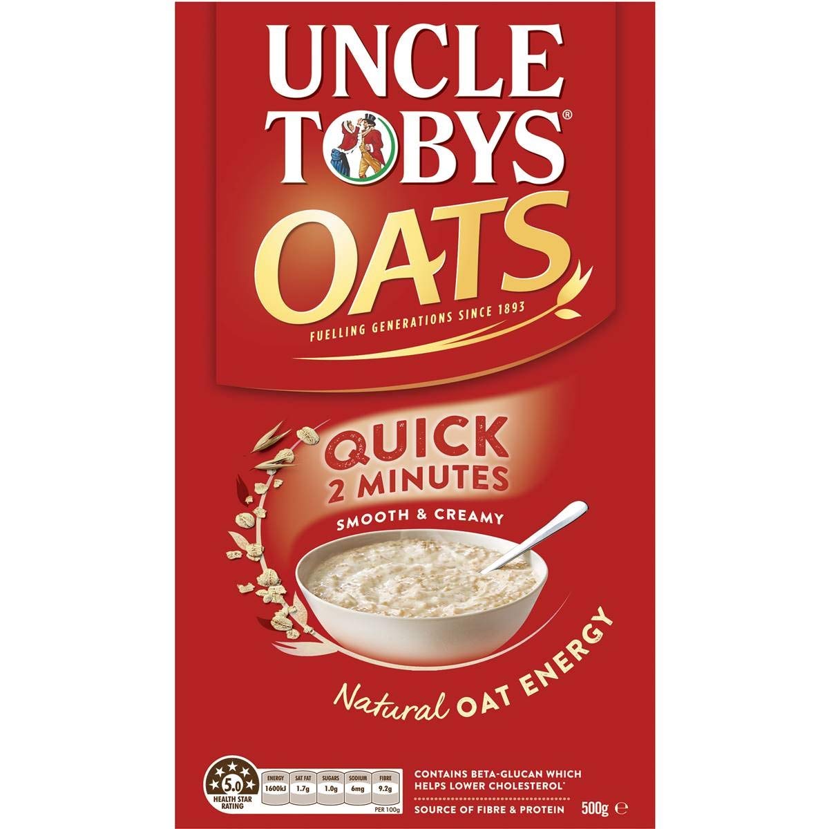 Uncle Tobys Quick Oats 500g