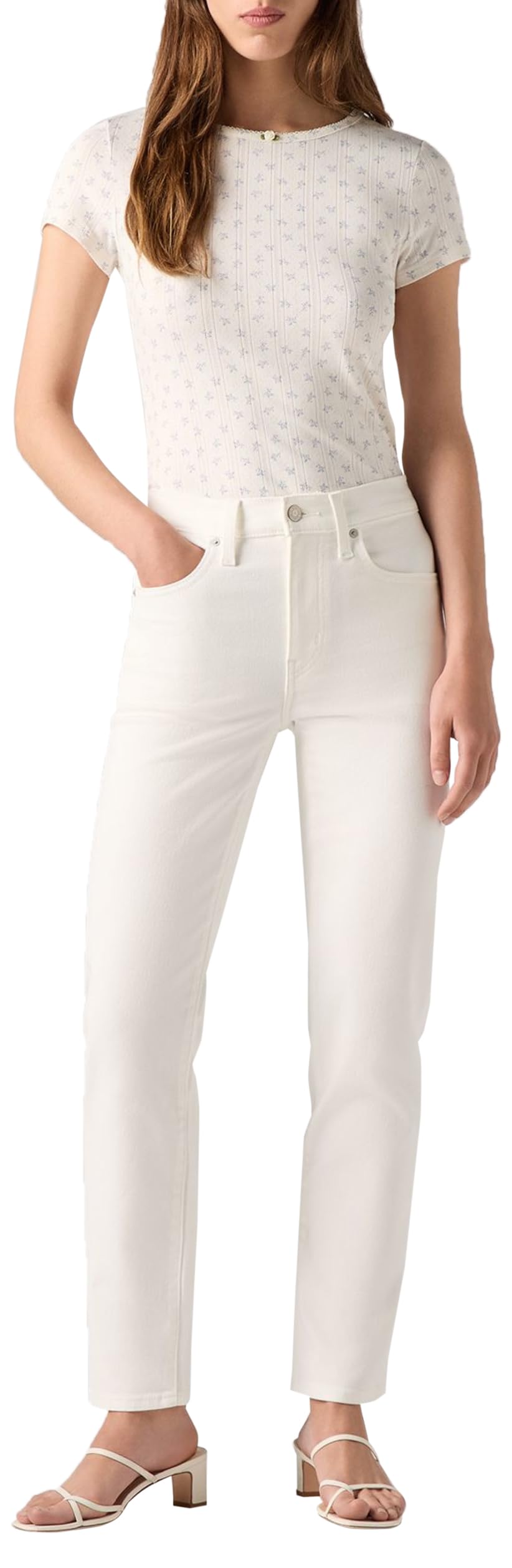 Levi's Women's 724 High Rise Straight Trouser, Cloud Dancer, 29W / 30L