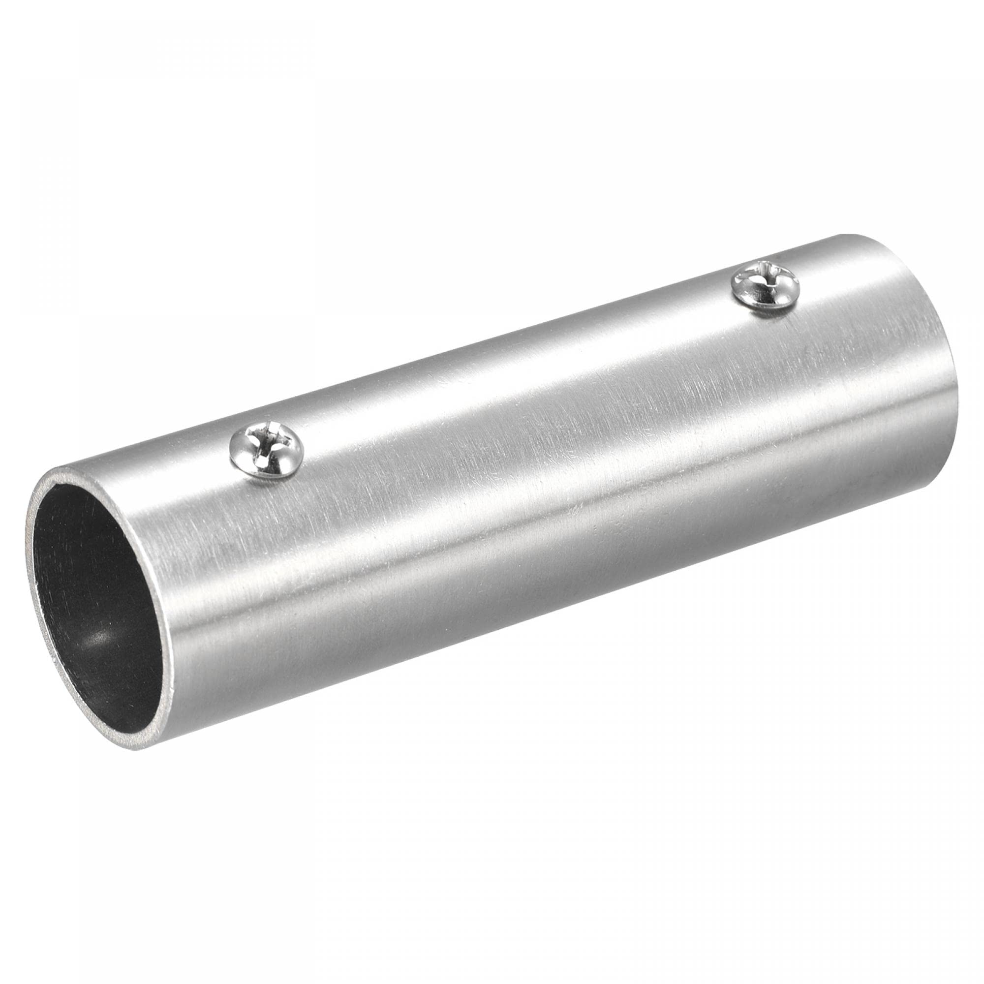 uxcell Rail Pipe Fitting 2-Way 100mm Length 304 Stainless Steel ...