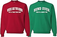 Vista 32 de Wild Bobby Why is The Carpet All Wet Todd Margo Couples Ugly Christmas Graphic Sweatshirts