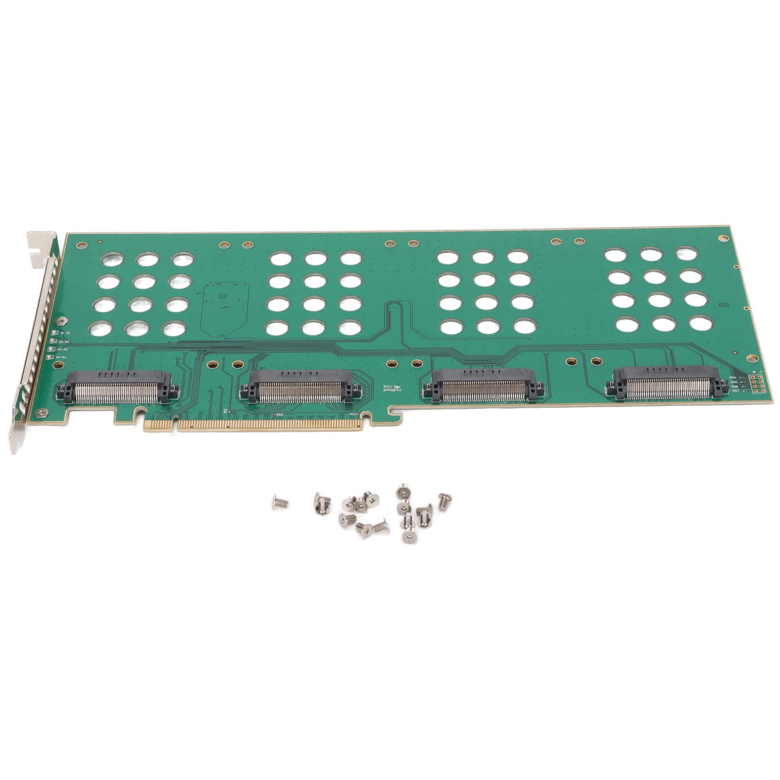 PCIE3.0 X16 to U.2 * 4 M.2 SSD NVMe to PCIe Adapter Card for 2.5in NVMe SSD Expansion with Motherboard PCIe x16 Slot Support