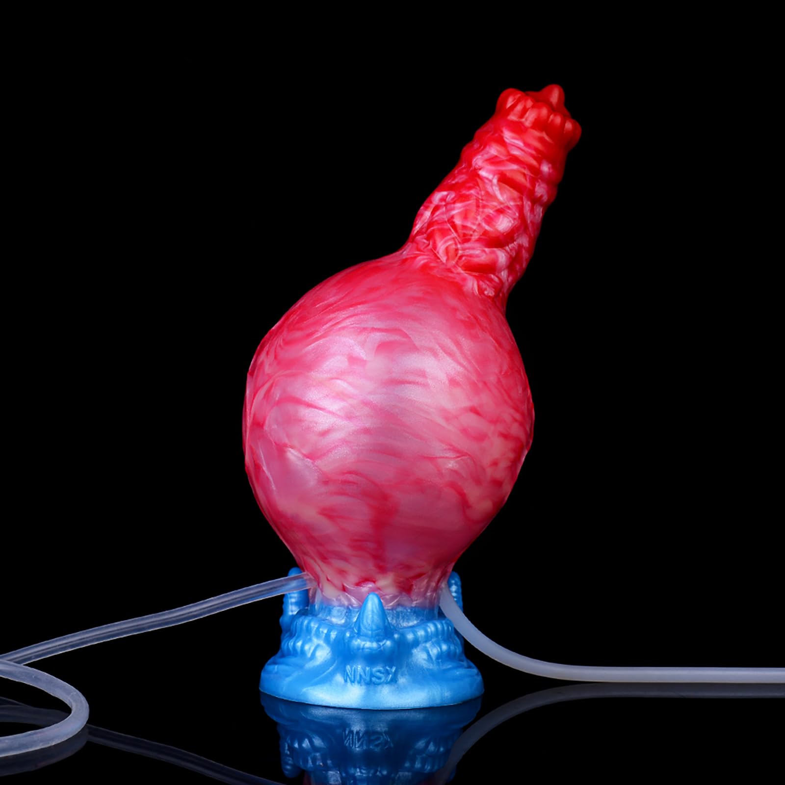 Consolador inflable de fantasía con forma de monstruo y función de chorro. Consolador de silicona con forma de perro, con ventosa y bomba. Consolador anal for el punto G. Juguetes sexuales