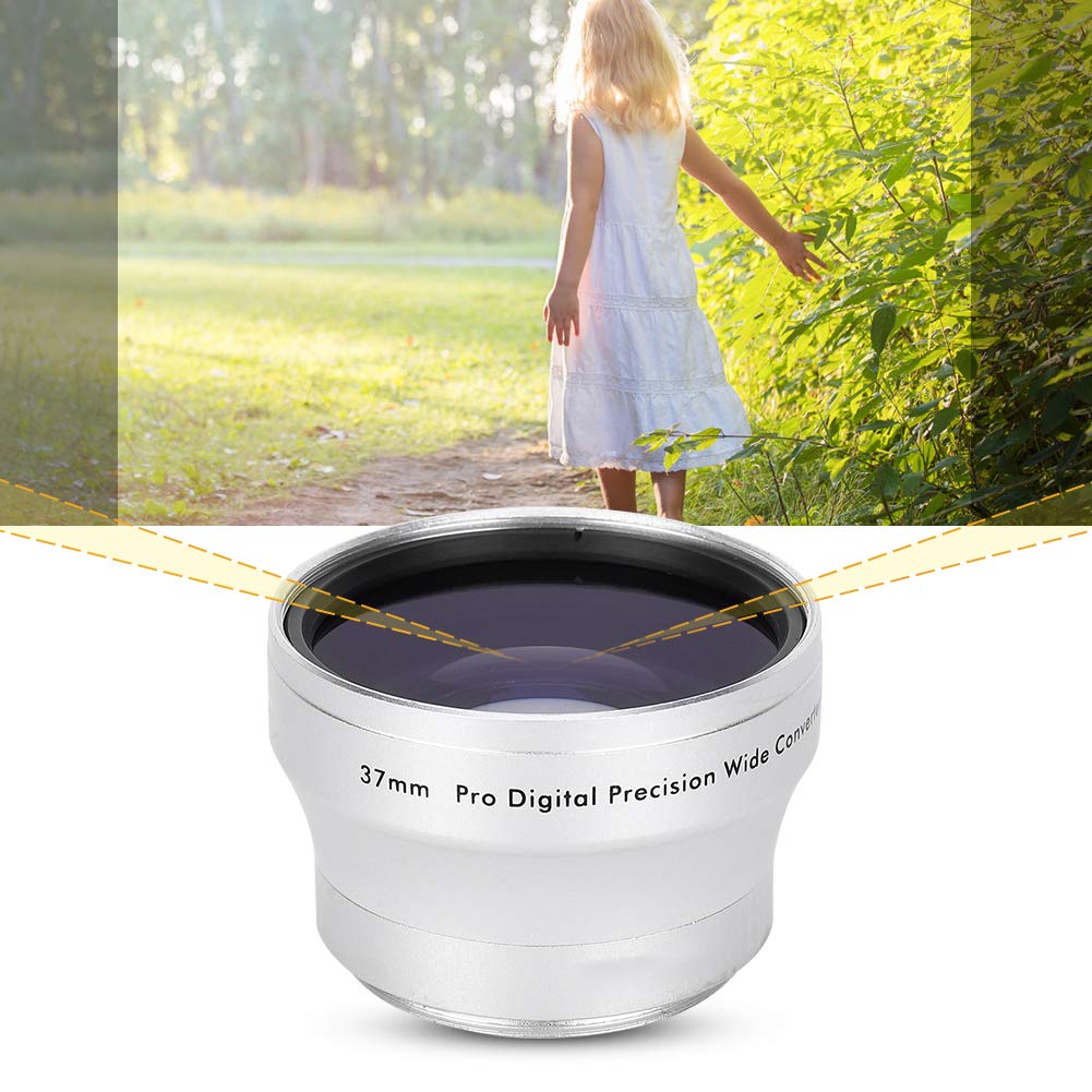 Objectif Grand Angle 0.45X Argent Verre Optique pour Caméscope 37mm