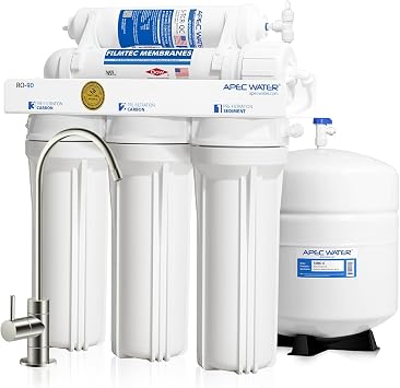 APEC Water Systems Ultimate Series Top Tier Supreme Certified High Output 90 GPD Ultra Safe Reverse Osmosis Drinking Water Filter System, Chrome Faucet