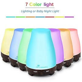 Diffuserlove Essential Oil Diffusers 200ML Remote Control Diffuser Mist Humidifiers BPA-Free Aromatherapy Diffuser (Black Base)