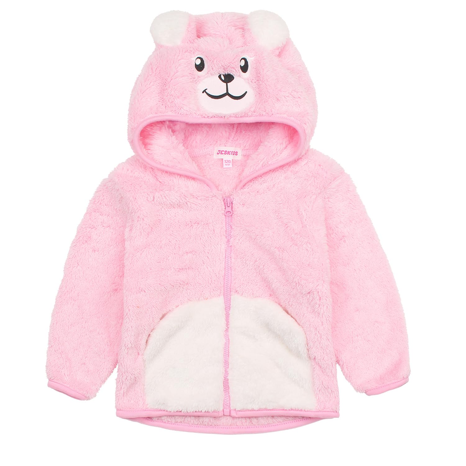 JESKIDS Toddler Girls Boys Fleece Hoody Jacket Zip Up Teddy Coat Warm Winter Outwear