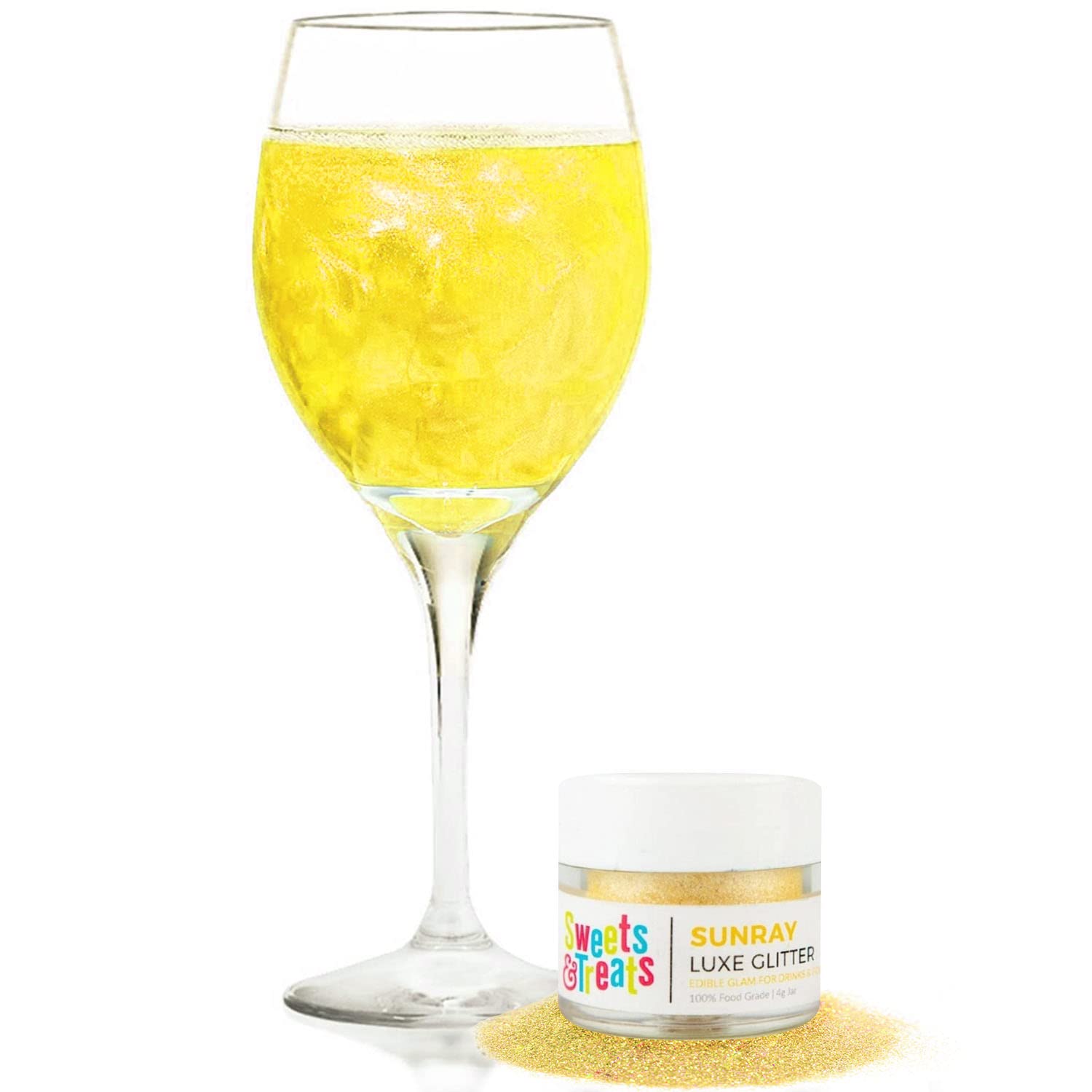 Edible Glitter for Drinks, Edible Glitter for Cakes, Drink Glitter, Brew Glitter, Yellow Edible Glitter Cake Decorations Edible Yellow Glitter, Edible Glitter for Strawberries Cocktail Glitter
