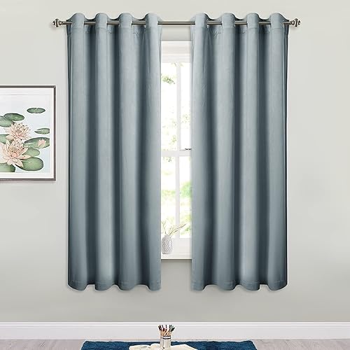 Miniatura 87 de StangH Cortinas de Terciopelo Verde Azulado Opacas - Cortinas de Servicio Pesado con Aislamiento Térmico Decoración del Hogar para Sala de Estar de