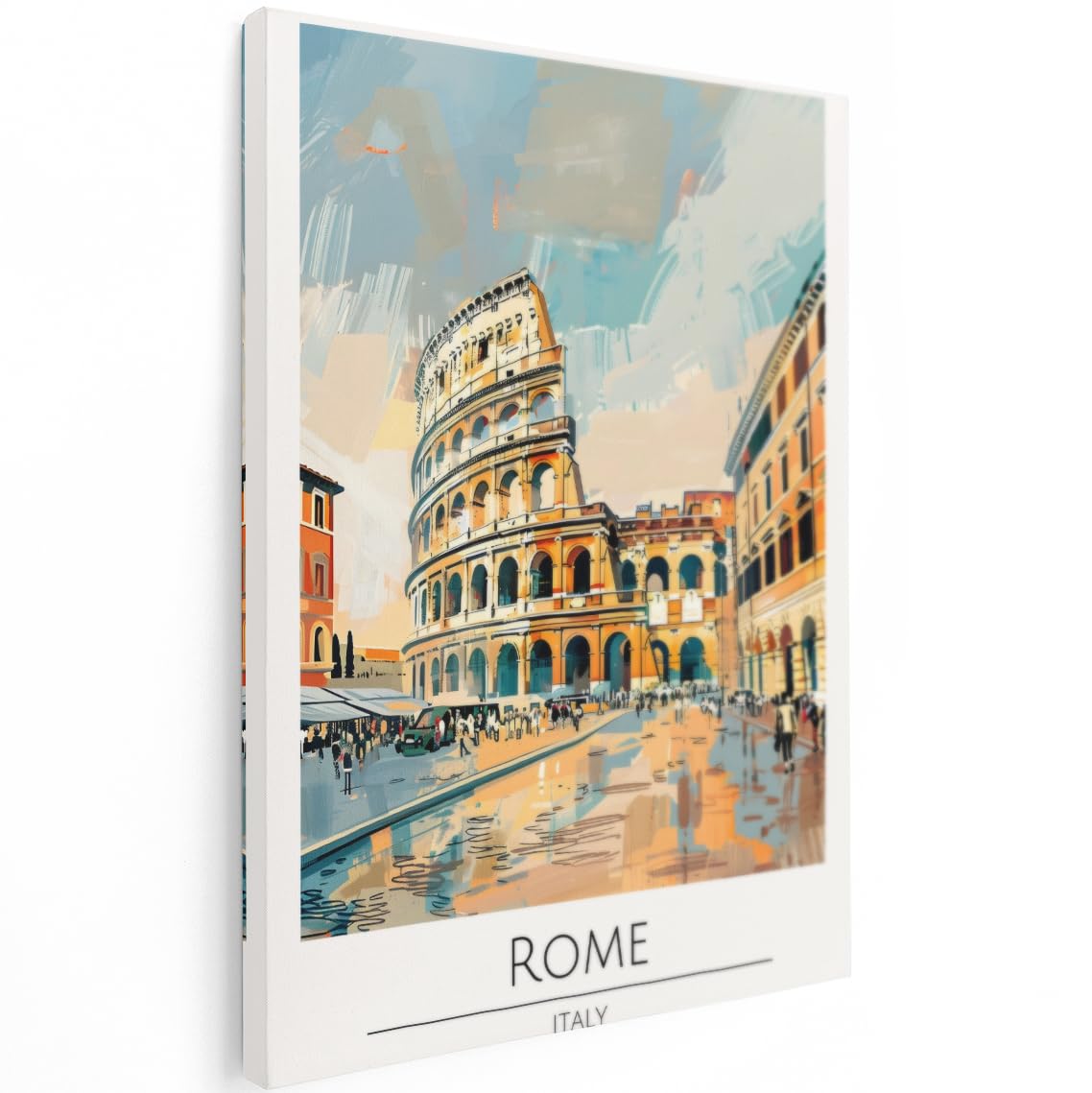 Artaza Cuadros Decoración Salón Modernos Roma - 60x80 cm - Cuadros Decorativos Ciudades Del Mundo - Decoración Pared Italia - Lienzos Coliseo
