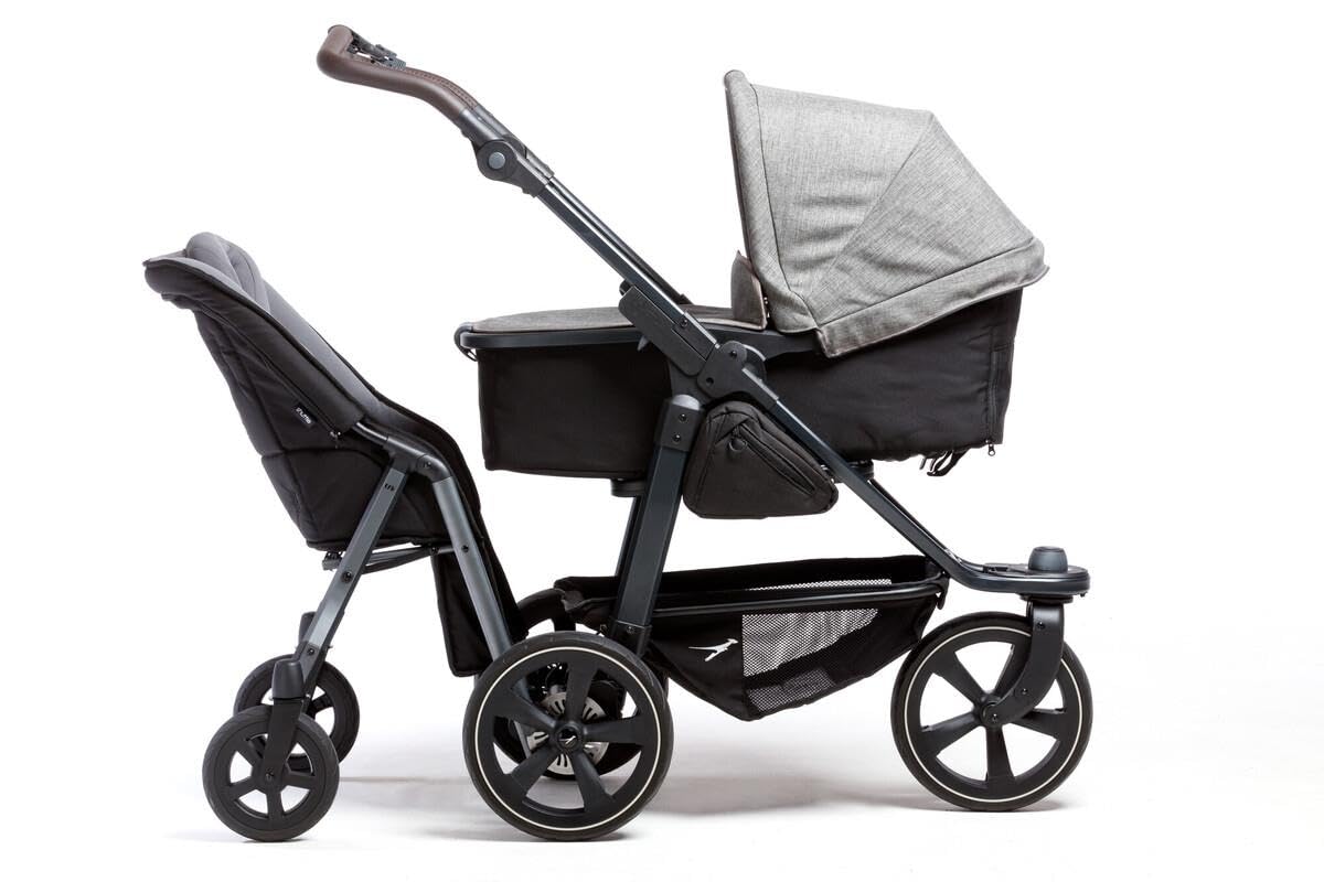 Réhausseurs de siège de marque TFK. Modèle Zweitsitz & Geschwistersitz Shuttle 2 für Mono/Duo/Joggster/Twin - Black Grey