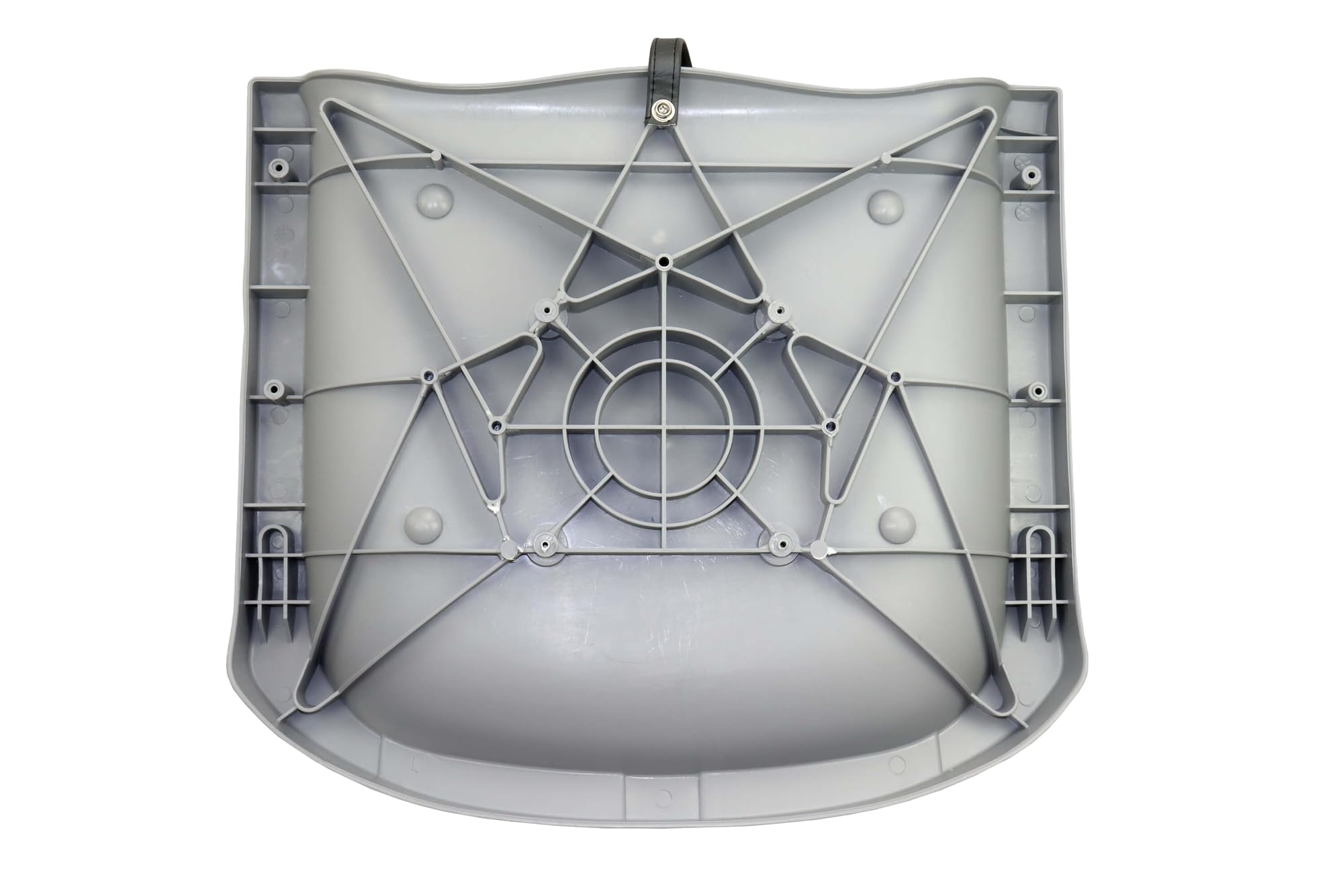 Siège de bateau pliable pour pêcheur gris anthracite | Siège de bateau/gouvernail pliable avec rembourrage bas pour siège et dossier et revêtement Ecoleder | 51 cm x 36 cm x 46 cm