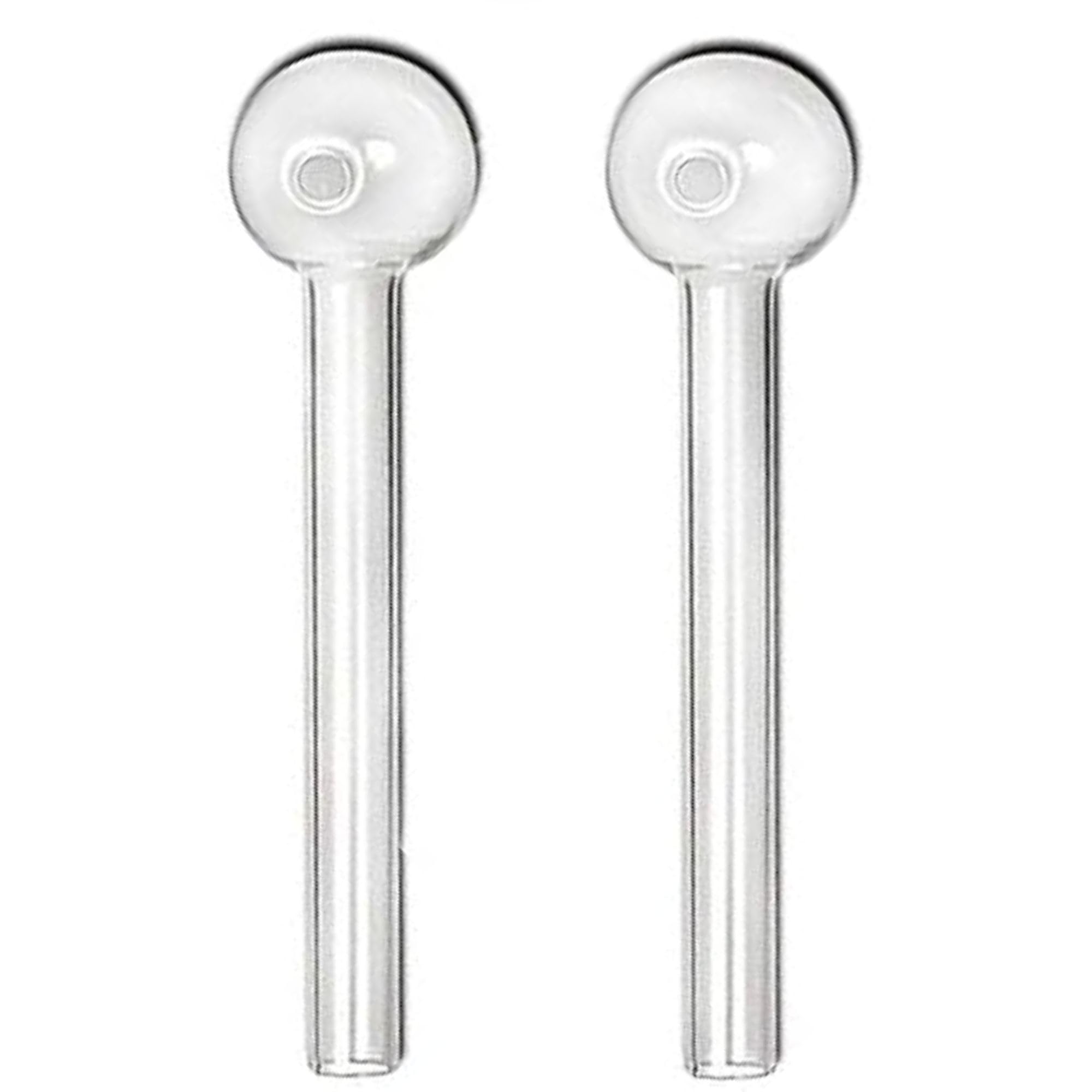 Fenny's Creations Oil Burner Pipe 2Pcs Glass Oil Burner Pipe (2Mm) Thick 4.0" Length Clear Glass For Oil Rigs Glass (Oil Burner Pipe 2Pcs)