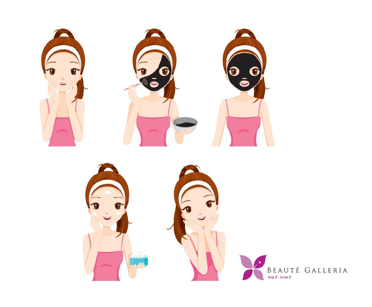 Beaute Galleria - 5 piezas de cerdas de nailon suaves para máscara facial, herramienta para arcilla, barro, carbón, cara, ojos, nariz, sin ensuciar, aplicador de spa en casa 5