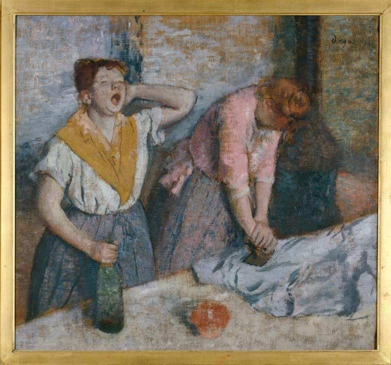 Repasseuses d'Edgar Degas Moderne Art Murale pour Salon