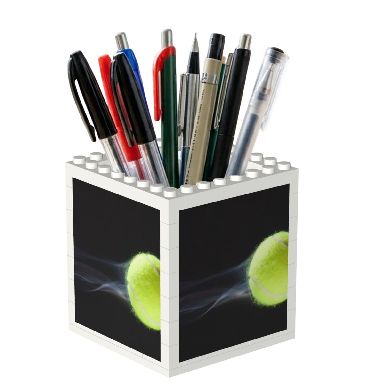 Poadnly Tennis, Pen Pot Pencil Holder for Office Home School, Compact Desk Organiser for Office Stationery