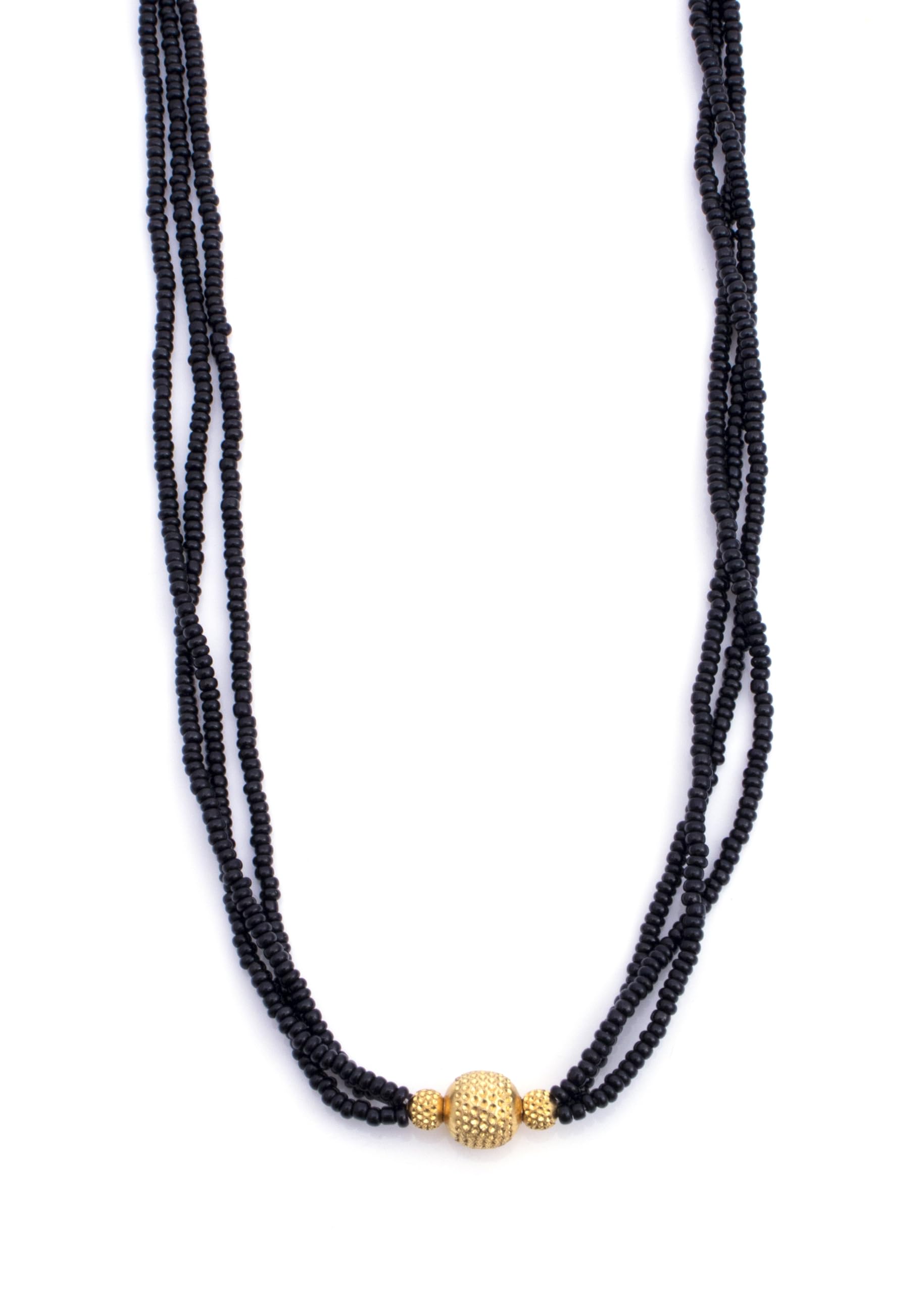 Multi Black Beads Strand Gold Plated Dokiya Tali/Tanmaniya/Nallapusalu/Mangalsutra for Women-image-22