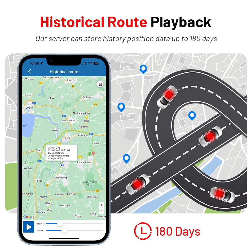 TKMARS GPS Tracker 4G OBD2 Stecker für Auto, Fahrzeuge, LKW, Diebstahlschutz Online weltweit mehrere Alarmmodi Echtzeit-Tracking mit kostenloser App ohne ABO