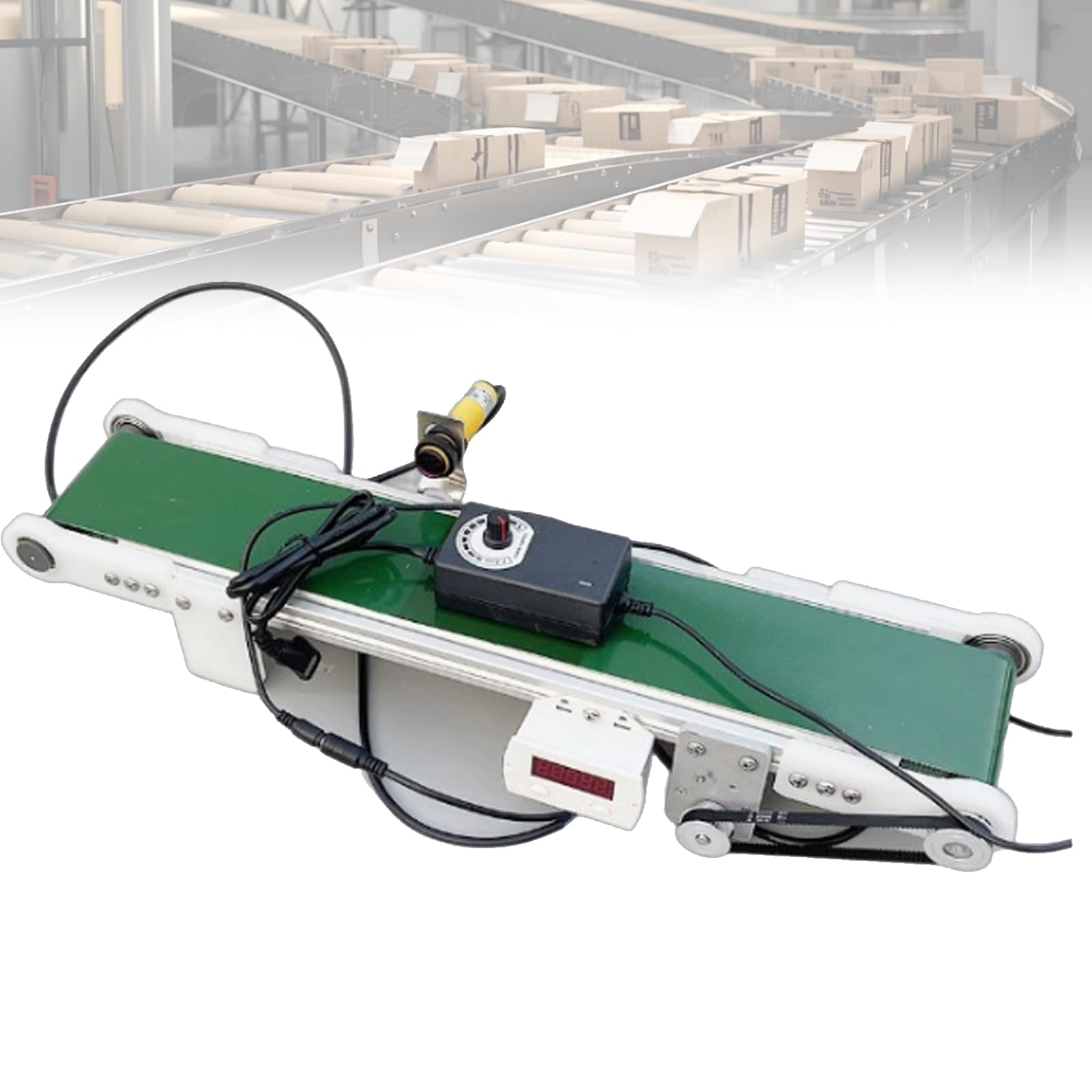 AYCDL Mini Electric Belt Conveyor with Adjustable Speed & Auto Counter - Perfect for Food, Electronics & Automation Efficiency,10 * 70cm