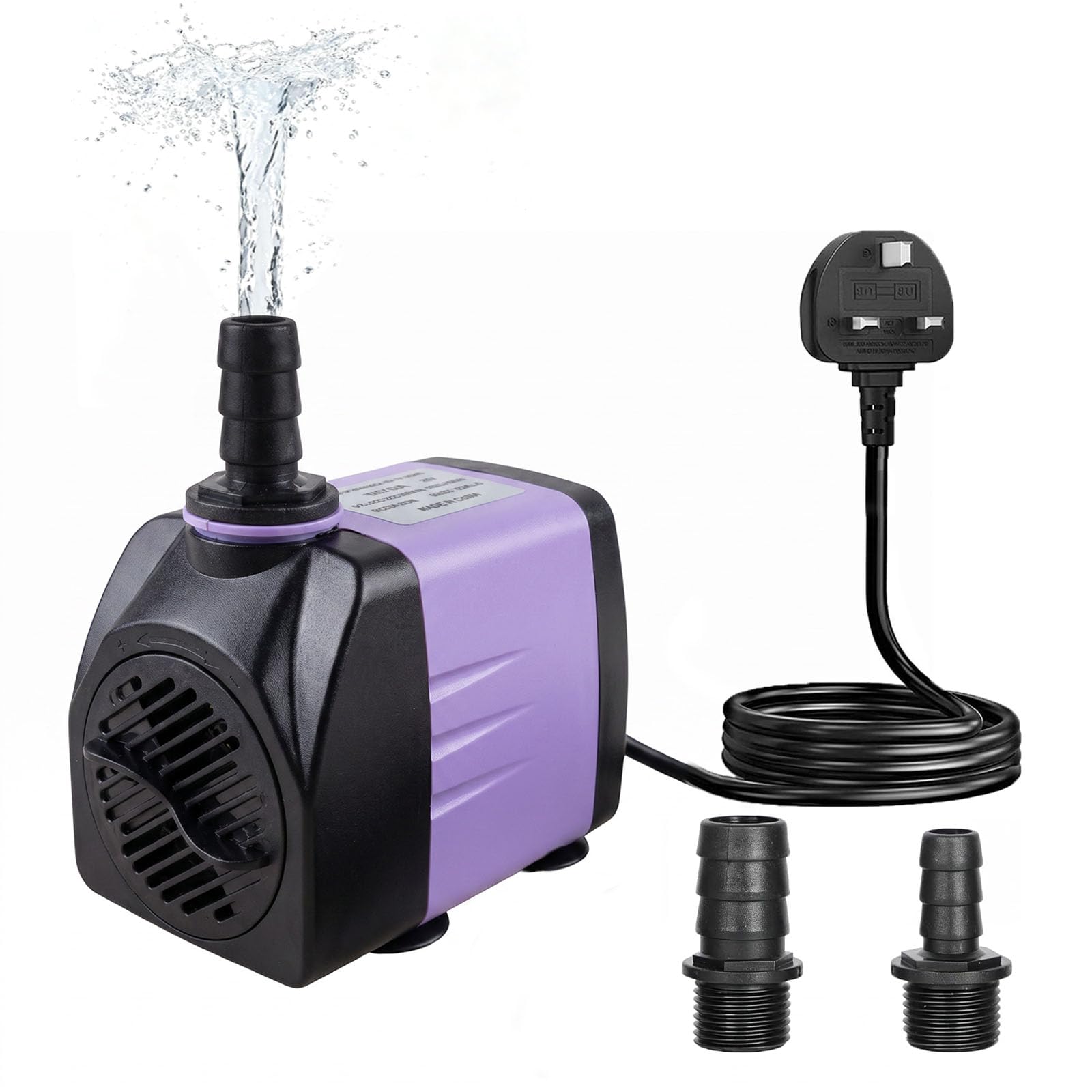 Submersible Pump 1500L/H 25W,Ultra-Quiet Water Pump 2m/6.6ft High Lift