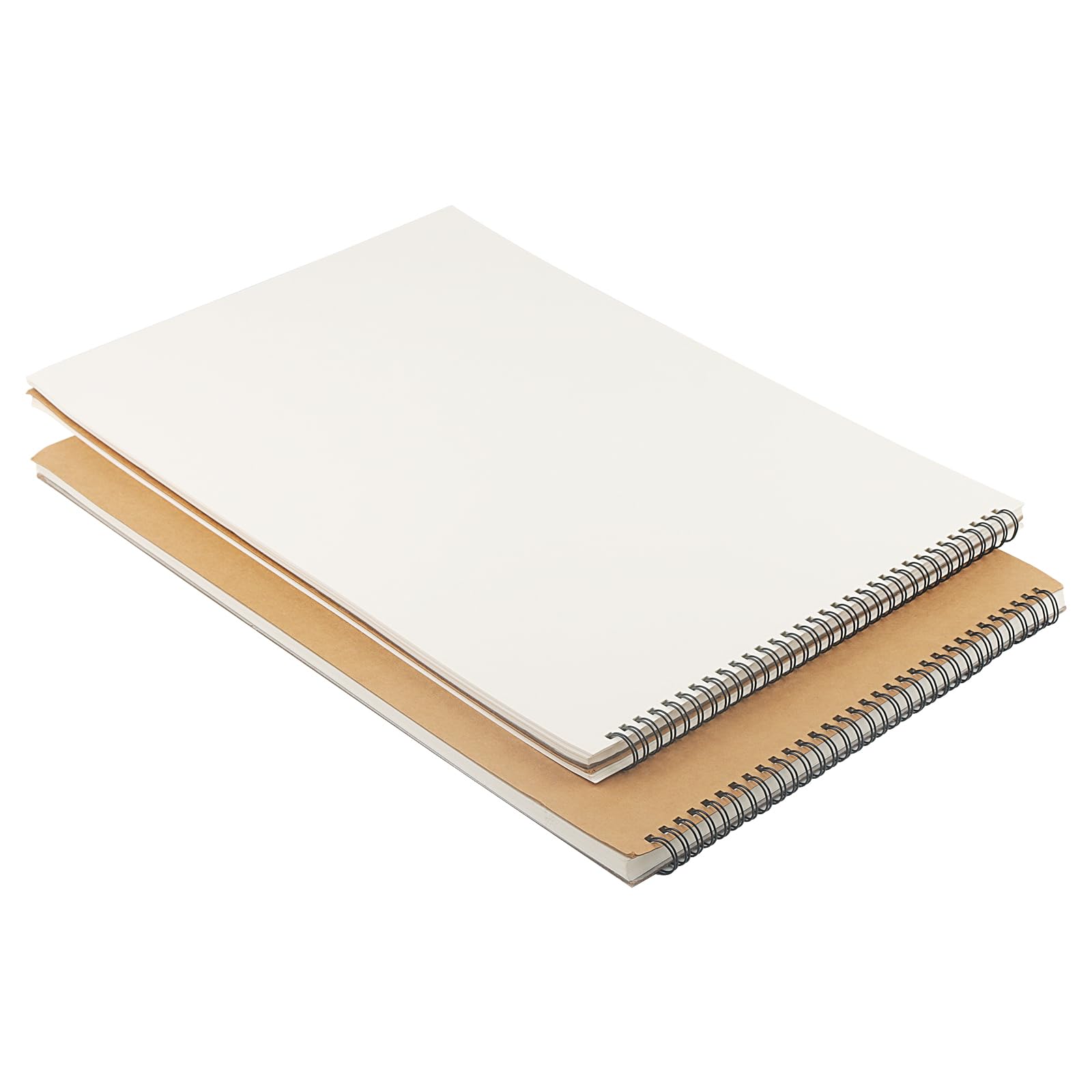 MUKCHAP Lot de 3 carnets de croquis A3, 41,9 x 29,9 cm, à spirale, 30 feuilles/60 pages A3 pour peinture et écriture