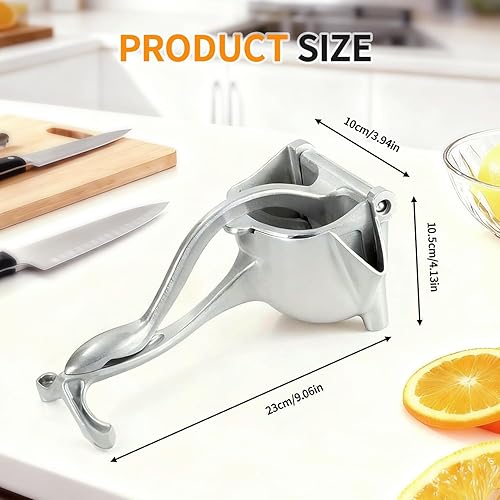 Miniatura 8 de Extractor de jugo de fruta fresca, exprimidor de mano, exprimidor de limón, prensa manual con agarre ergonómico, fácil de limpiar para naranja,