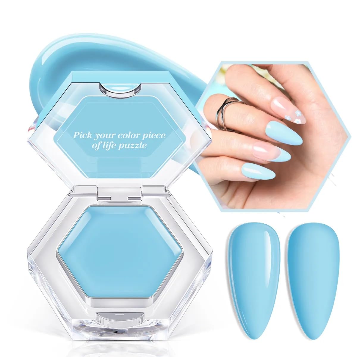 MODELONES from BELLE GAGA Gel Nail Polish, 1Pcs 3g Solid Gel Polish Pudding Gel Creme Manicure Palette Spring Gel Formula Soak Off LED Nail Art Gel Salon Gift for Women Girlfriend (B101090028A, 3gram)-image-48