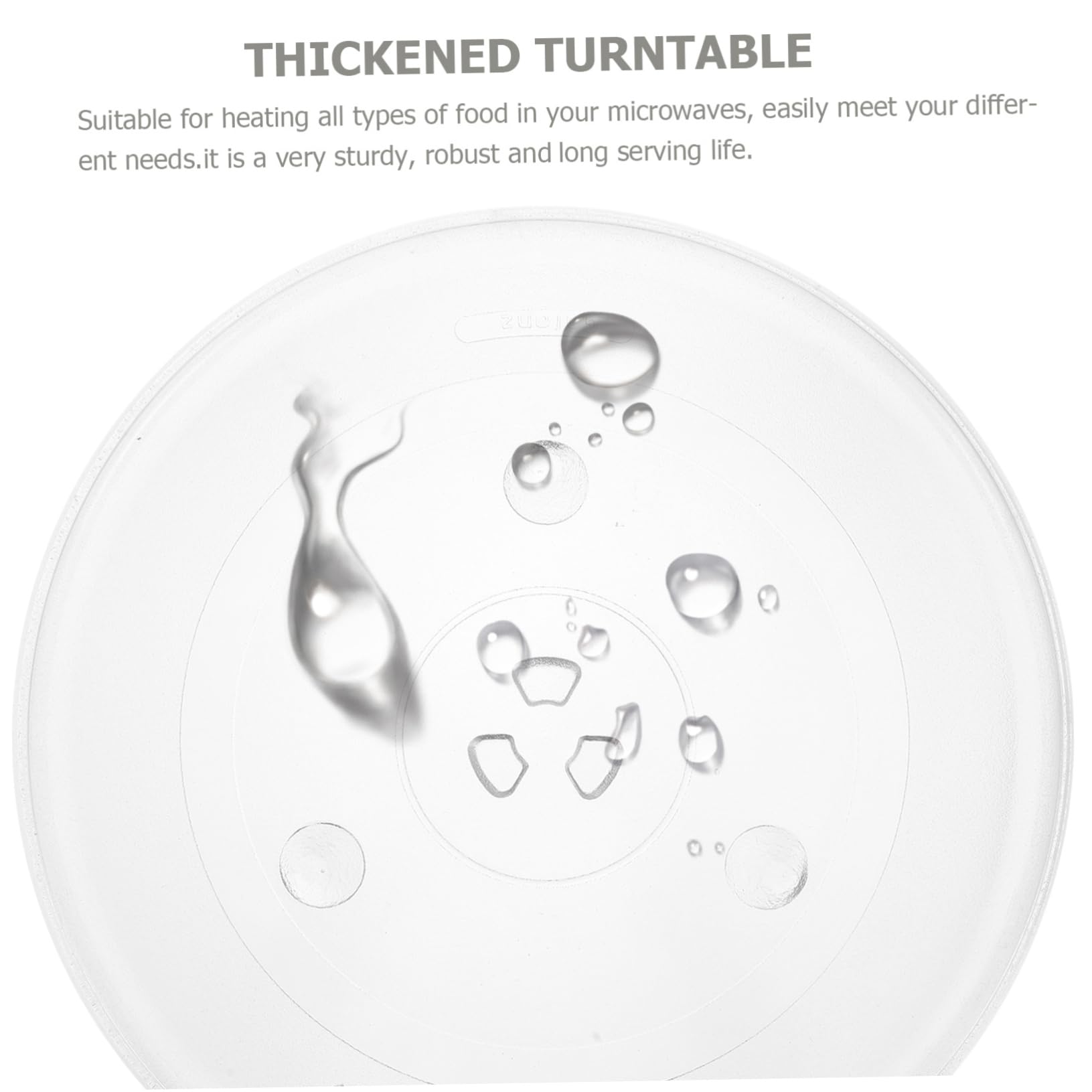 TOPBATHY Plato Giratorio de Vidrio Duradero y Estable para Microondas, Repuesto Resistente al Calor, Instalación Sencilla, Accesorio de Cocina