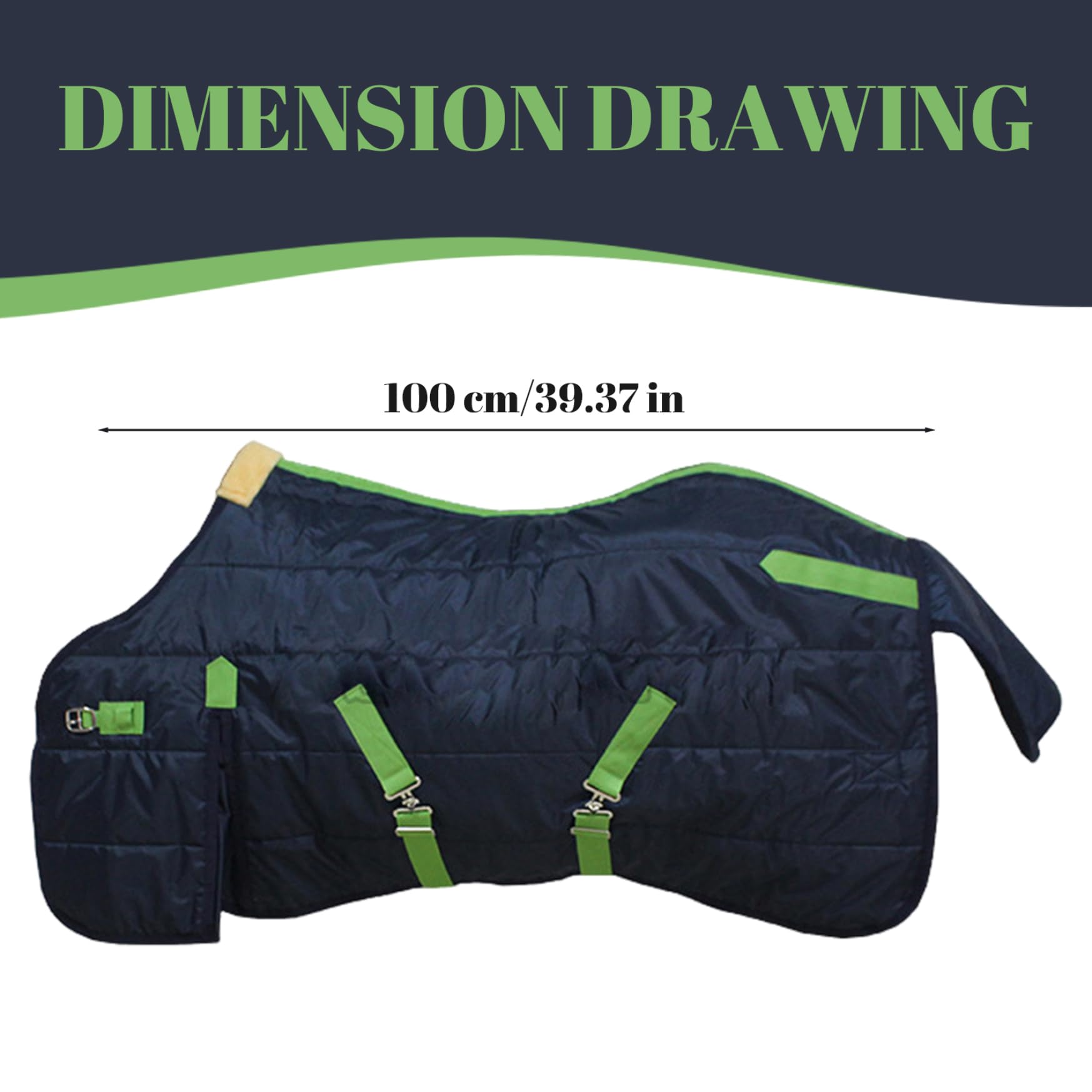 Manta de Invierno para Caballos Manta Impermeable de Lujo de 39 Pulgadas Resistente al Viento y cálida Gruesa para Invierno para Mini Pony Potro