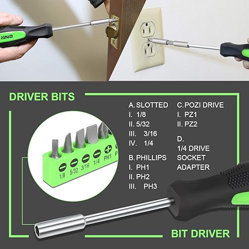 Miniatura 9 de DNA MOTORING - Kit doméstico y transportable de herramientas de mano, caja de 39 unidades para reparación general, destornillador, pinzas, martillo,