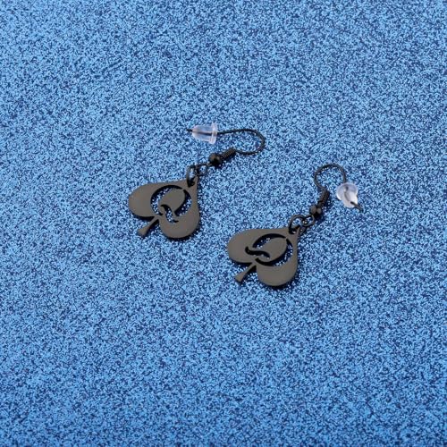 WUSUANED Funny Black Q Earrings Naughty Jewelry Naughty Queen Gift Hotwife Spicy Gift2