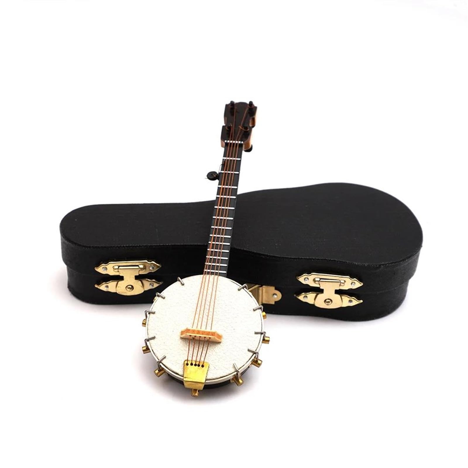 1 Szt. Miniaturowy Model Banjo Ze Wspornikiem I Futerałem Mini Akcesoria Do Instrumentów Muzycznych Dekoracji instrument mini (Size : 20cm)