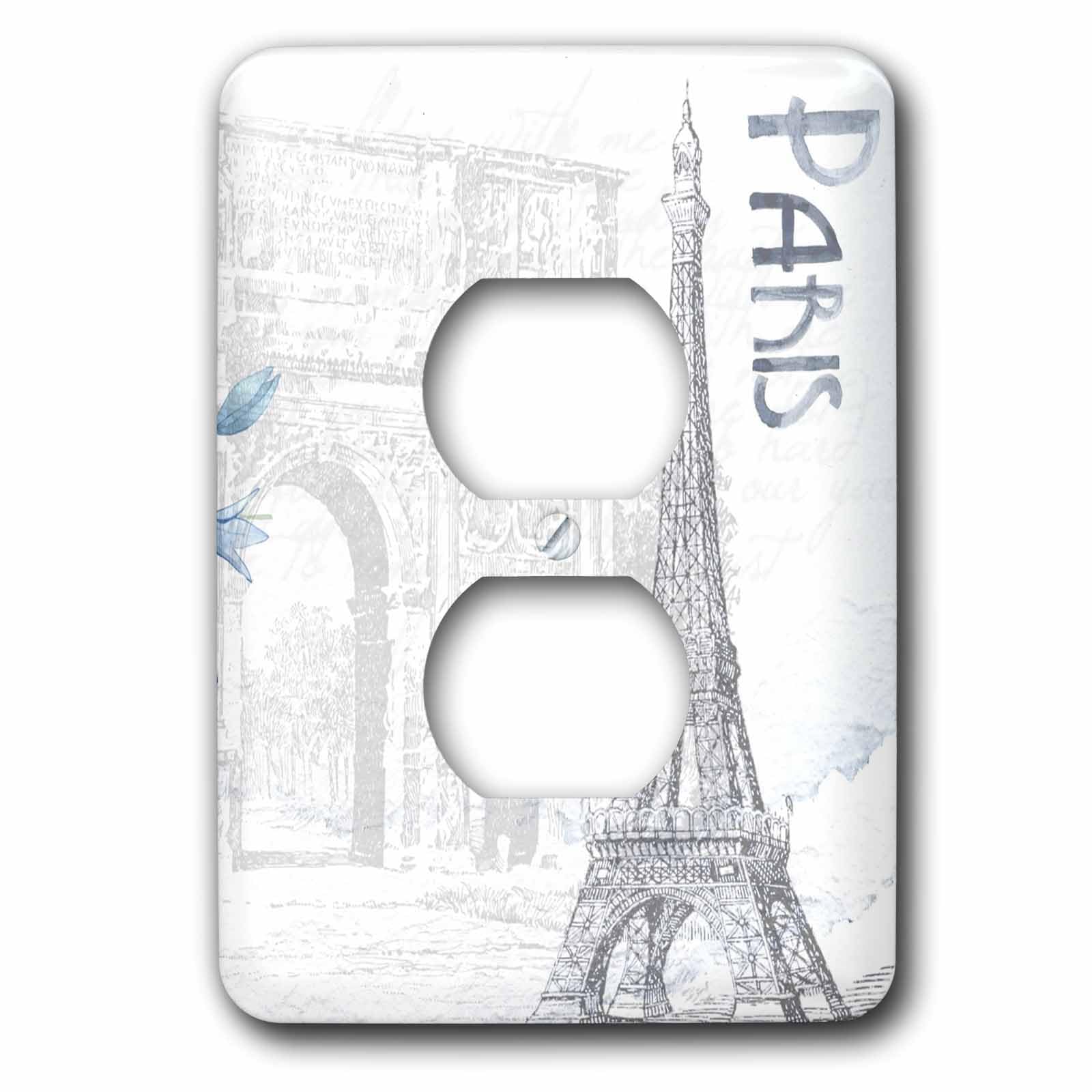 Tapas de Enchufe París 3D que Renuevan Paredes Aburridas Pack de 2 Blanco
