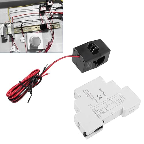 Miniatura 4 de Medidor de energía inteligente WiFi con transformador de corriente, monitor de potencia monofásico de riel DIN para el hogar, Tuya o aplicación